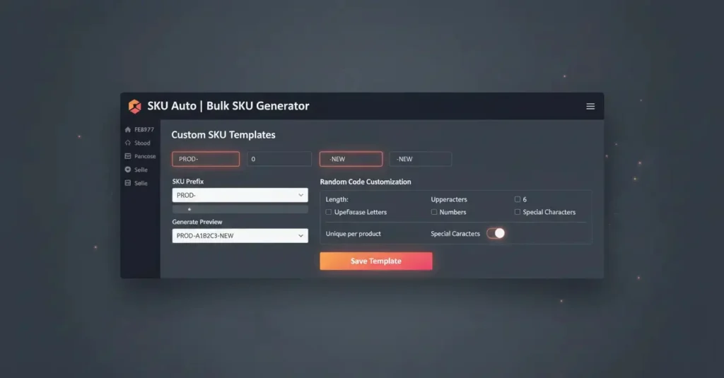 Custom sku templates